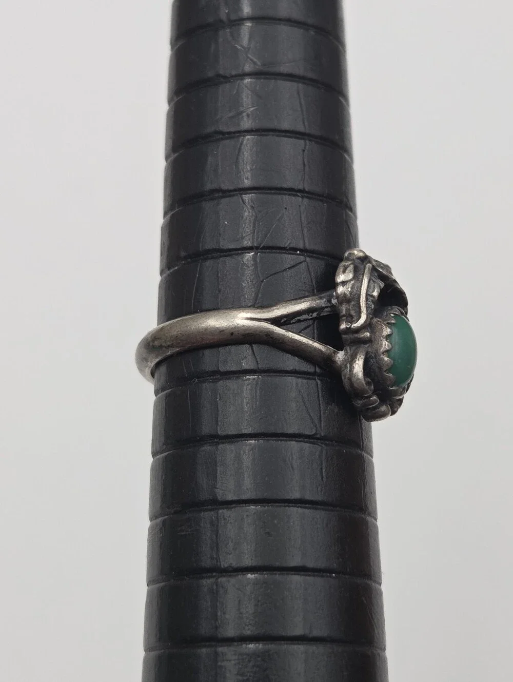 Vintage Navajo Sterling Silver Turquoise Floral Ring Size 5